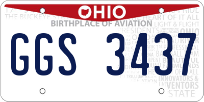 OH license plate GGS3437