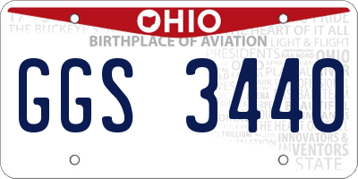 OH license plate GGS3440