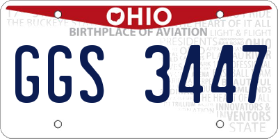 OH license plate GGS3447