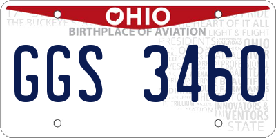 OH license plate GGS3460