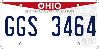 OH license plate GGS3464