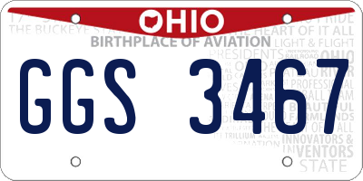 OH license plate GGS3467