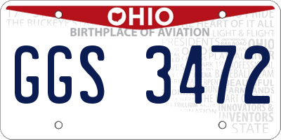 OH license plate GGS3472