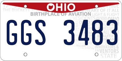 OH license plate GGS3483