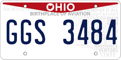 OH license plate GGS3484