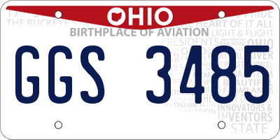 OH license plate GGS3485