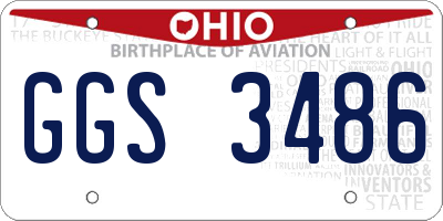 OH license plate GGS3486
