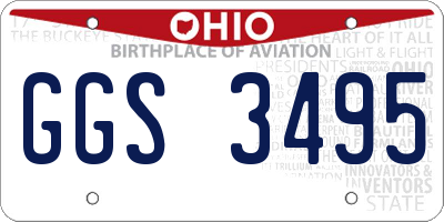 OH license plate GGS3495