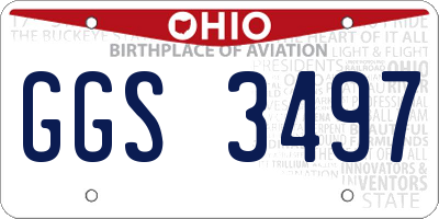 OH license plate GGS3497