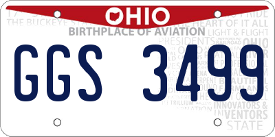 OH license plate GGS3499