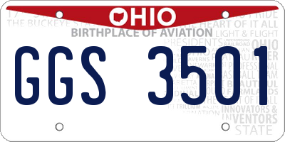 OH license plate GGS3501
