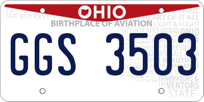 OH license plate GGS3503