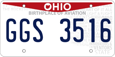 OH license plate GGS3516