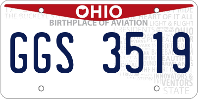 OH license plate GGS3519