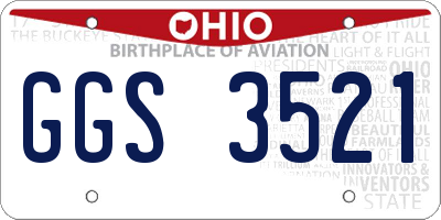 OH license plate GGS3521