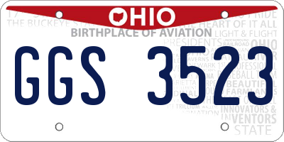 OH license plate GGS3523