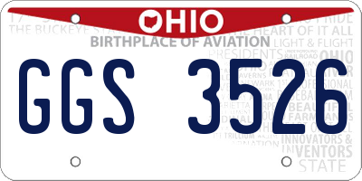 OH license plate GGS3526