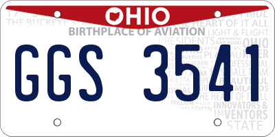 OH license plate GGS3541