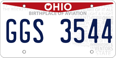 OH license plate GGS3544