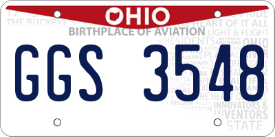 OH license plate GGS3548