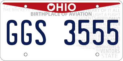 OH license plate GGS3555