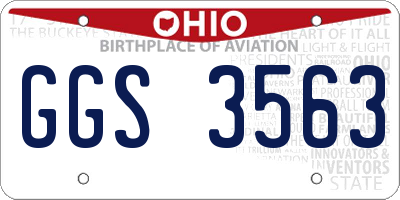 OH license plate GGS3563