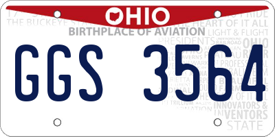 OH license plate GGS3564