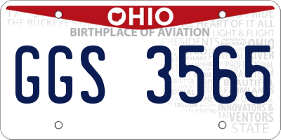OH license plate GGS3565