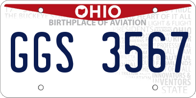 OH license plate GGS3567