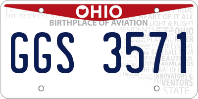OH license plate GGS3571