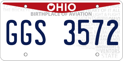 OH license plate GGS3572