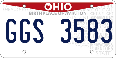 OH license plate GGS3583