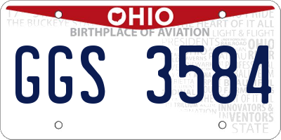 OH license plate GGS3584