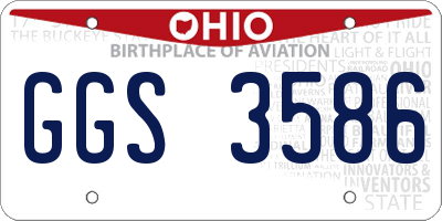 OH license plate GGS3586