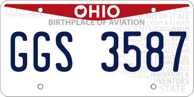 OH license plate GGS3587