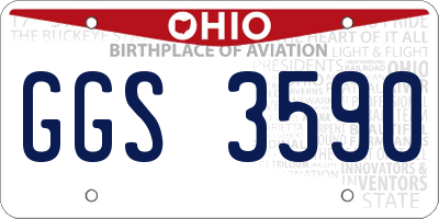 OH license plate GGS3590