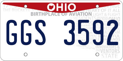 OH license plate GGS3592