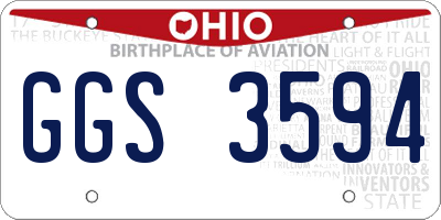 OH license plate GGS3594