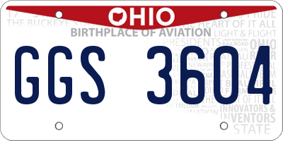 OH license plate GGS3604