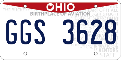 OH license plate GGS3628