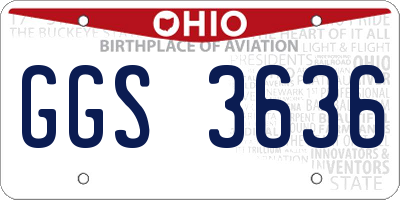 OH license plate GGS3636