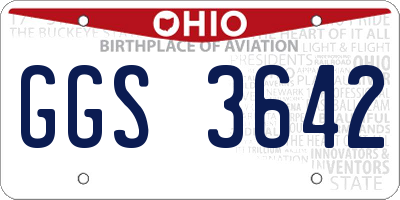 OH license plate GGS3642