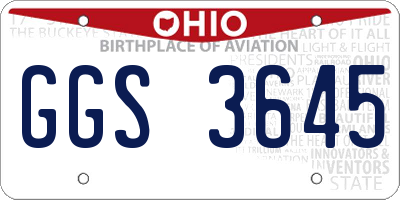 OH license plate GGS3645