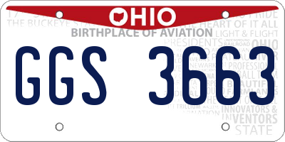 OH license plate GGS3663