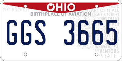 OH license plate GGS3665