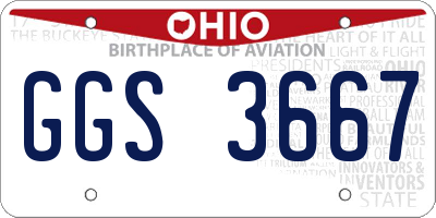 OH license plate GGS3667