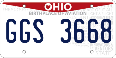 OH license plate GGS3668