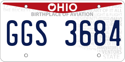 OH license plate GGS3684