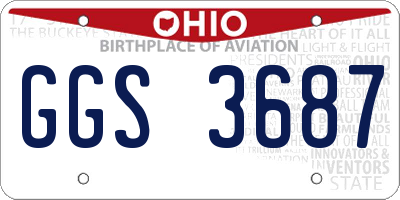 OH license plate GGS3687