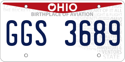 OH license plate GGS3689